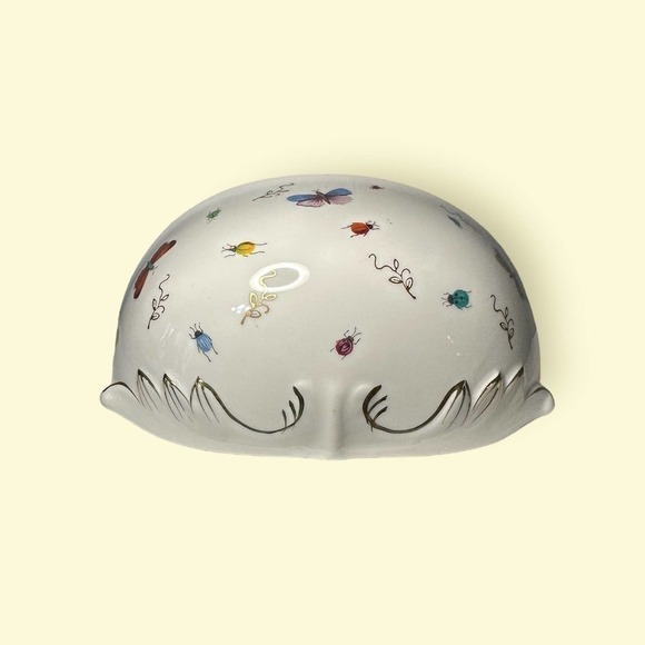 VINTAGE Ardalt ceramic hand painted butterfly ladybug wall planter Japan - Picture 6 of 15